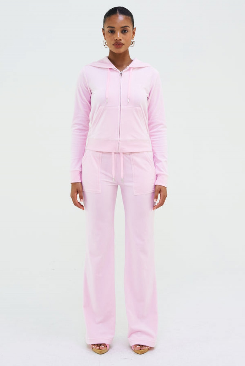 Juicy Couture Classic Velour Del Ray Pocketed Bottoms Roze | JC-SN652023