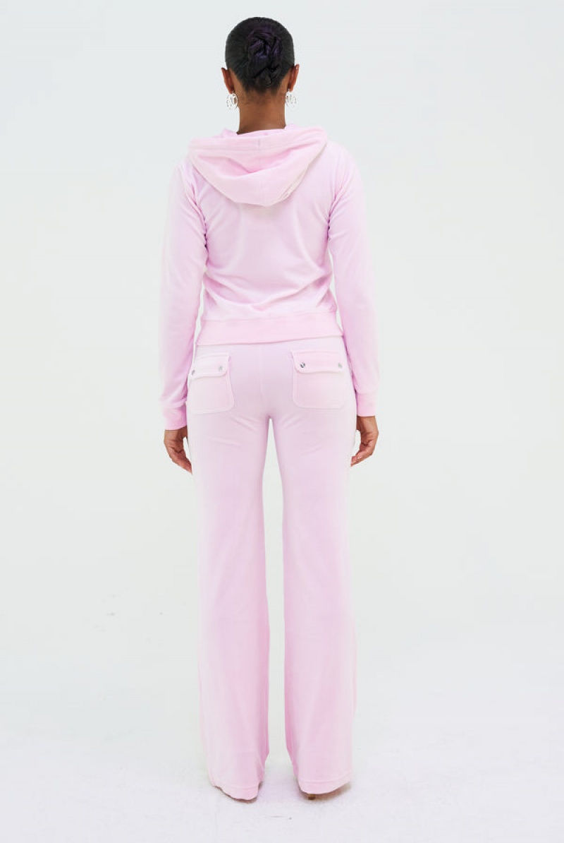 Juicy Couture Classic Velour Del Ray Pocketed Bottoms Roze | JC-SN652023