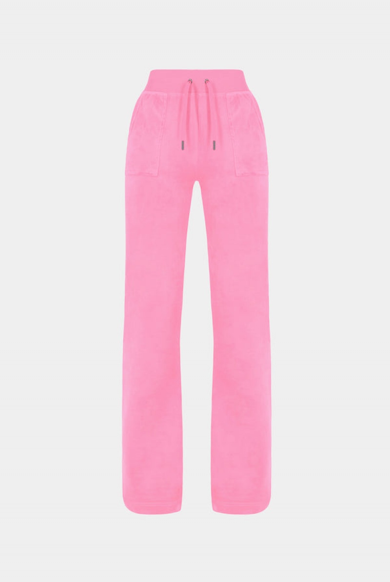 Juicy Couture Classic Velour Del Ray Pocketed Bottoms Roze | JC-SN652027