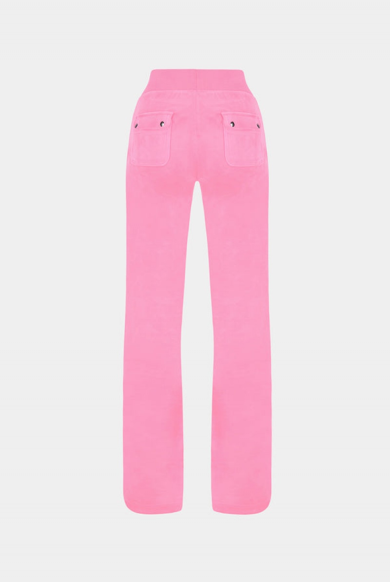 Juicy Couture Classic Velour Del Ray Pocketed Bottoms Roze | JC-SN652027