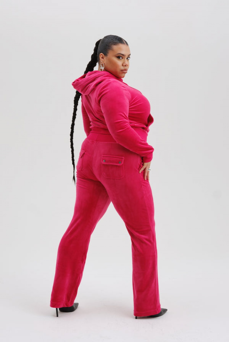 Juicy Couture Classic Velour Del Ray Pocketed Bottoms Roze | JC-SN652052