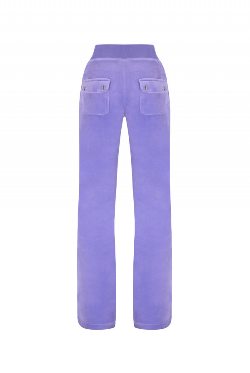 Juicy Couture Classic Velour Del Ray Pocketed Bottoms Ljubičaste | JC-SN652063