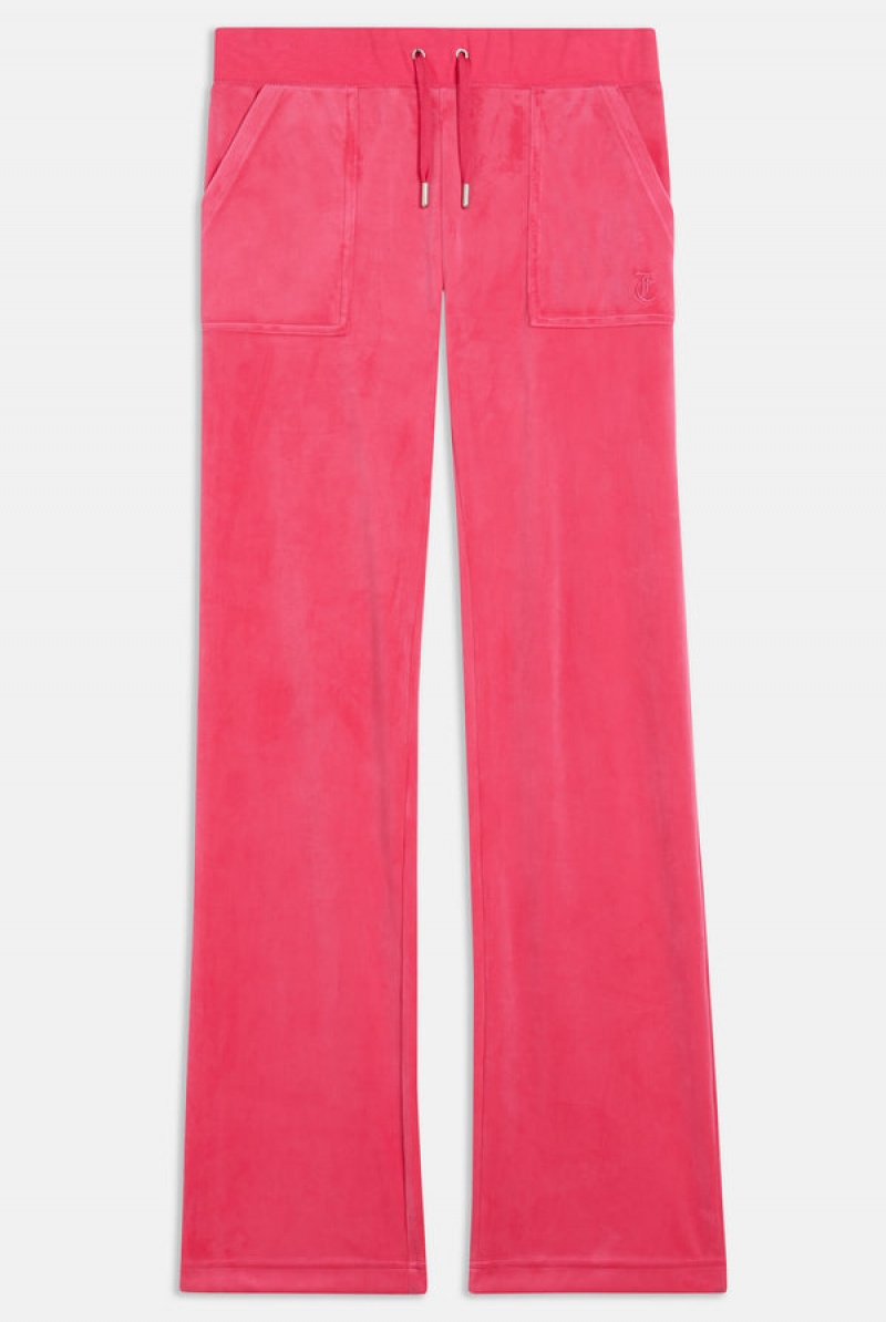 Juicy Couture Classic Velour Del Ray Pocketed Bottoms Roze | JC-SN652102