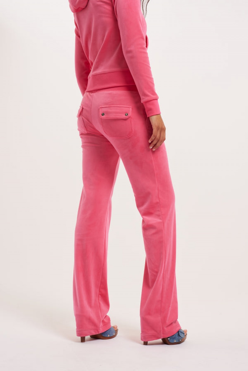 Juicy Couture Classic Velour Del Ray Pocketed Bottoms Roze | JC-SN652102