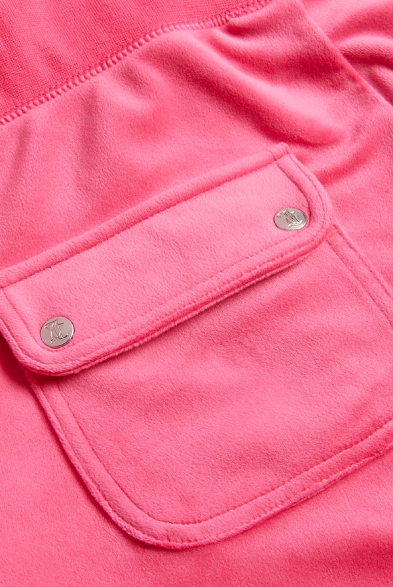 Juicy Couture Classic Velour Del Ray Pocketed Bottoms Roze | JC-SN652102