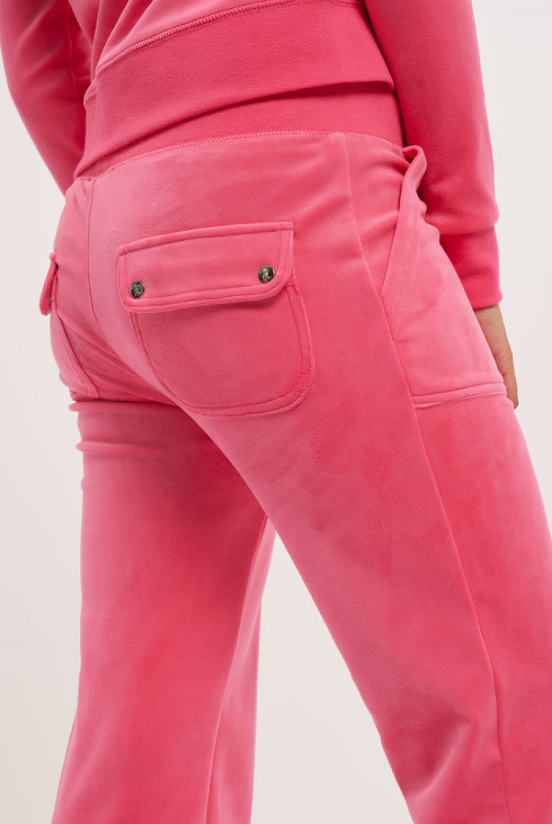 Juicy Couture Classic Velour Del Ray Pocketed Bottoms Roze | JC-SN652102