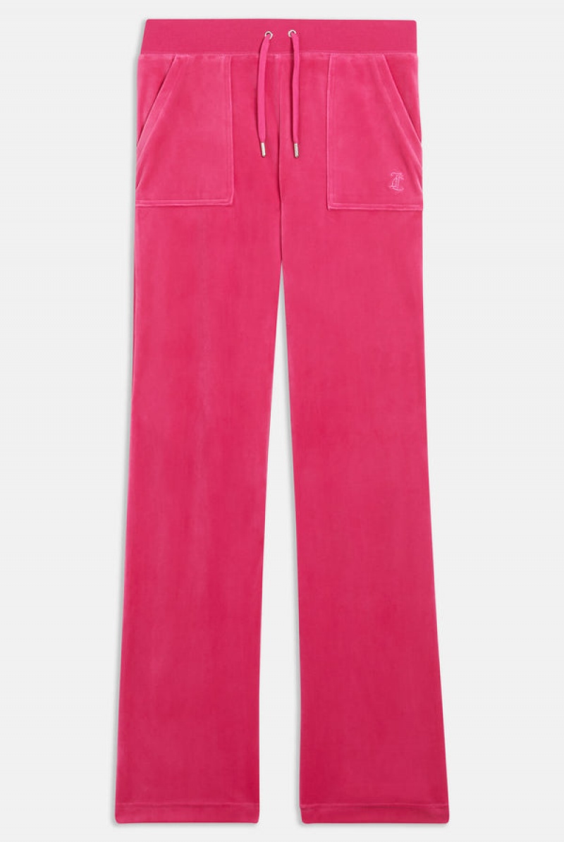 Juicy Couture Classic Velour Del Ray Pocketed Bottoms Roze | JC-SN652107