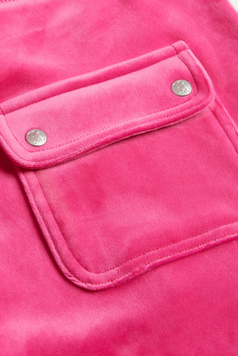 Juicy Couture Classic Velour Del Ray Pocketed Bottoms Roze | JC-SN652107