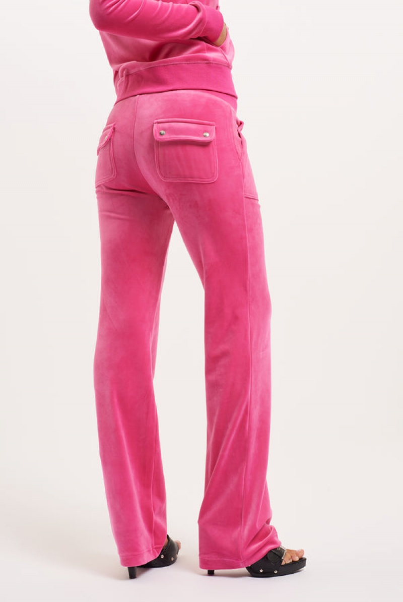 Juicy Couture Classic Velour Del Ray Pocketed Bottoms Roze | JC-SN652107