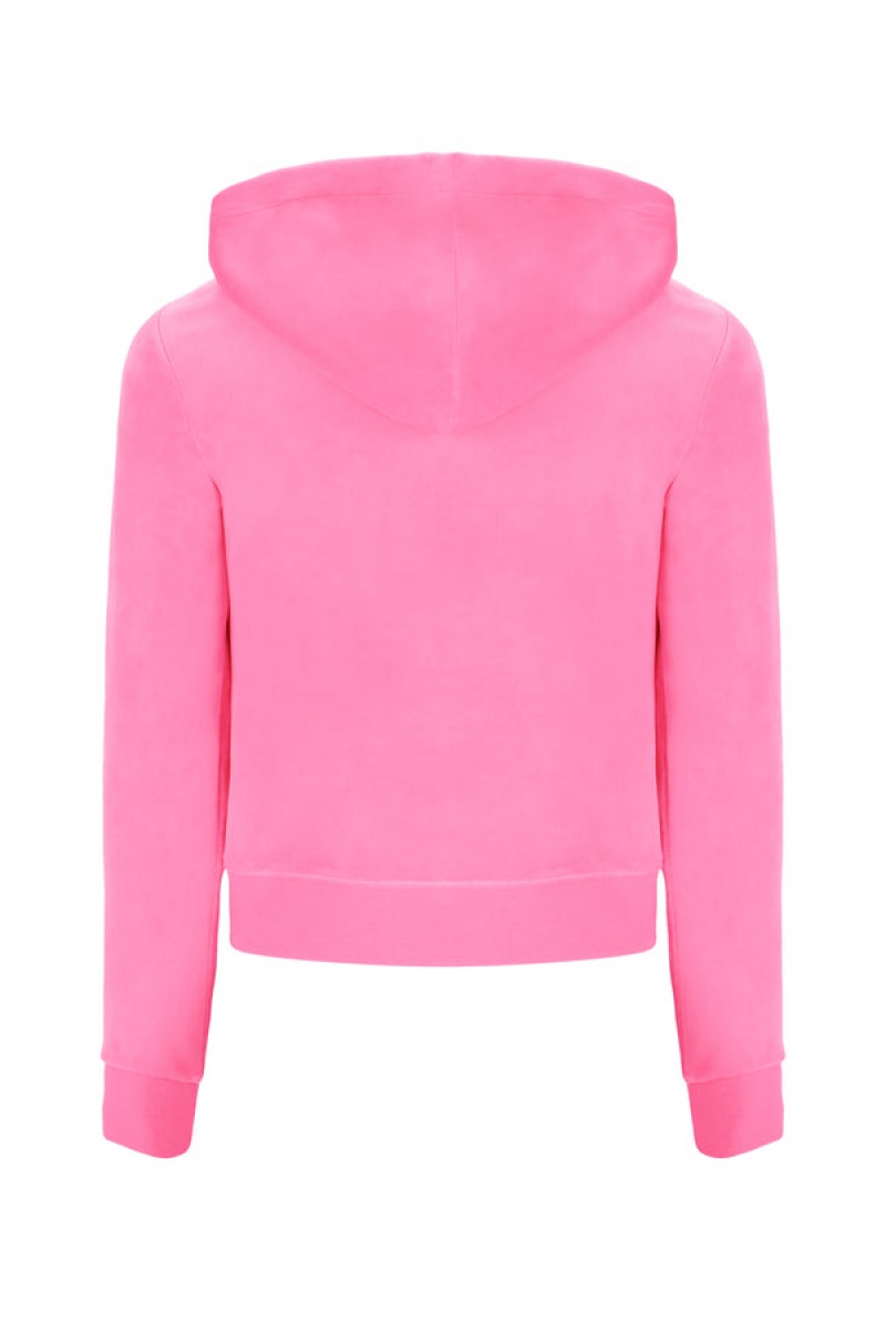 Juicy Couture Classic Velour Robertson Hoodie Roze | JC-SN651947