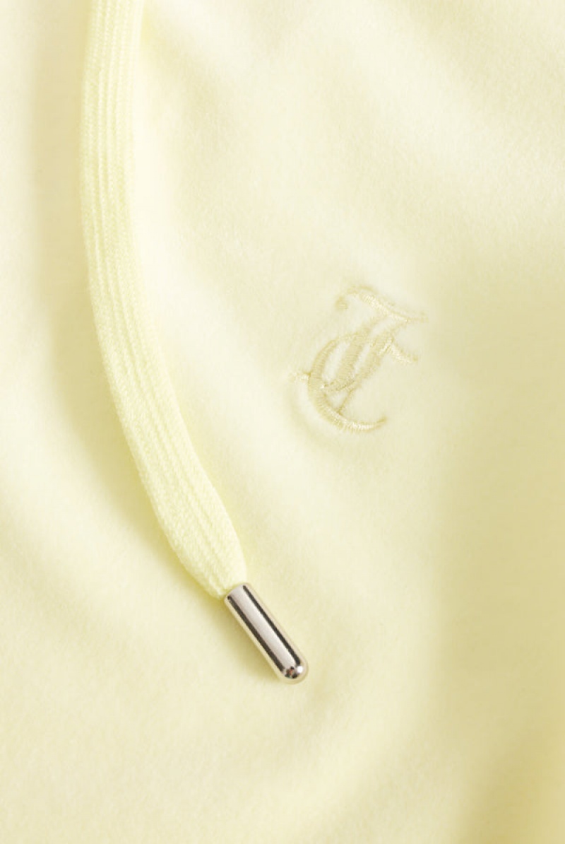 Juicy Couture Classic Velour Robertson Hoodie Žute | JC-SN651971