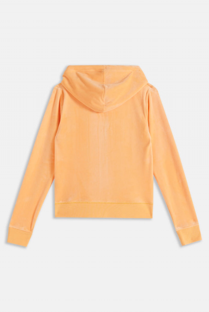 Juicy Couture Classic Velour Robertson Hoodie Narančaste | JC-SN651982