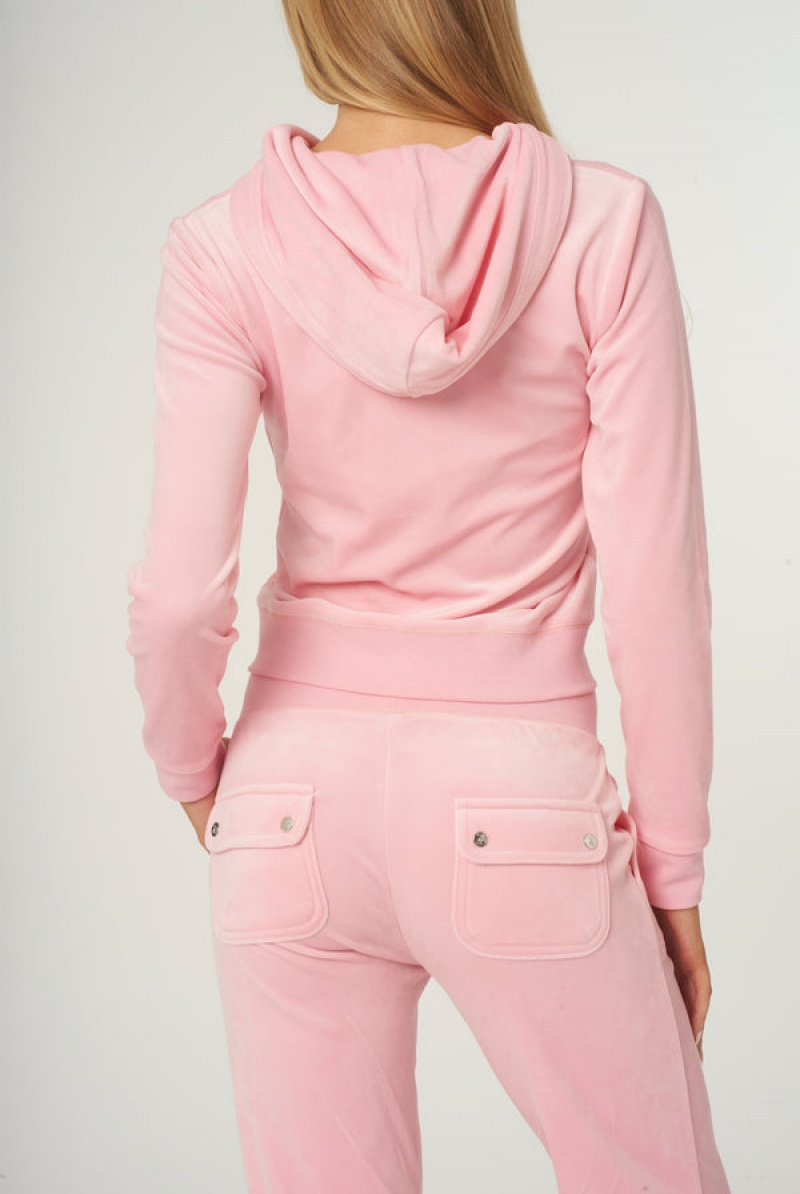 Juicy Couture Classic Velour Robertson Hoodie Roze | JC-SN651994