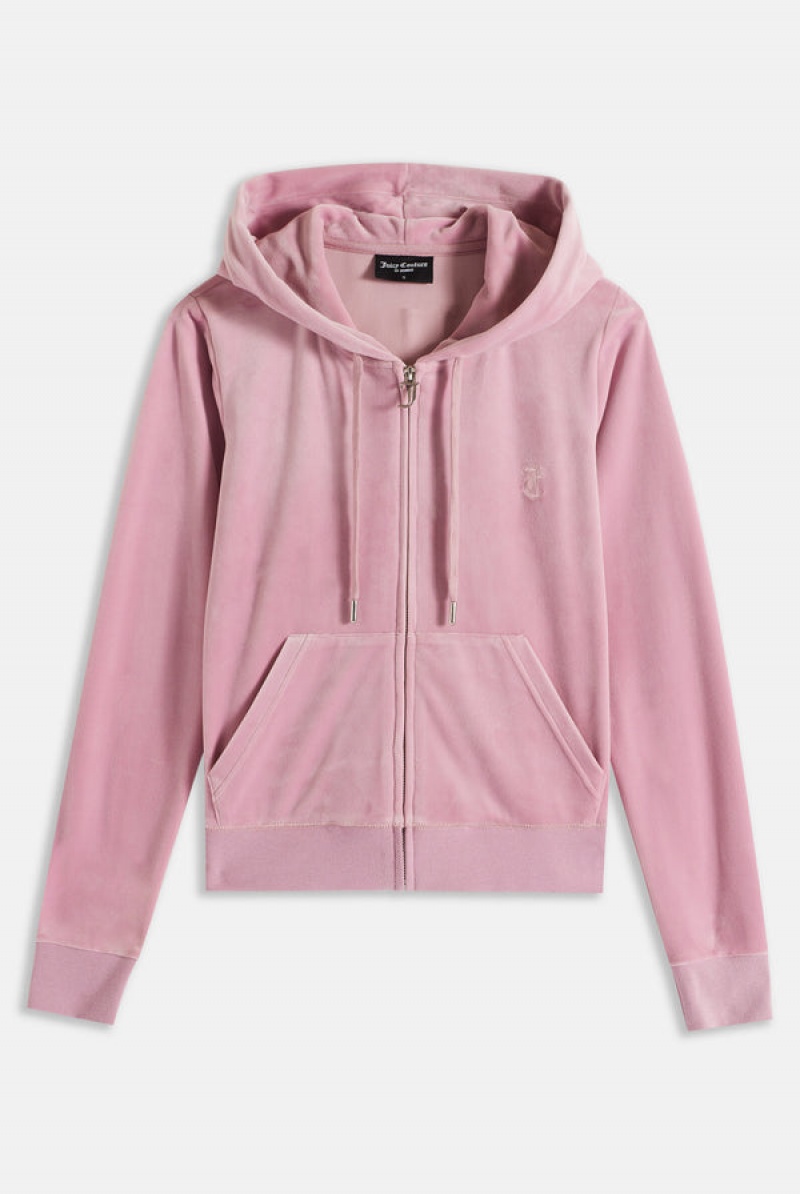 Juicy Couture Classic Velour Robertson Hoodie Roze | JC-SN651994