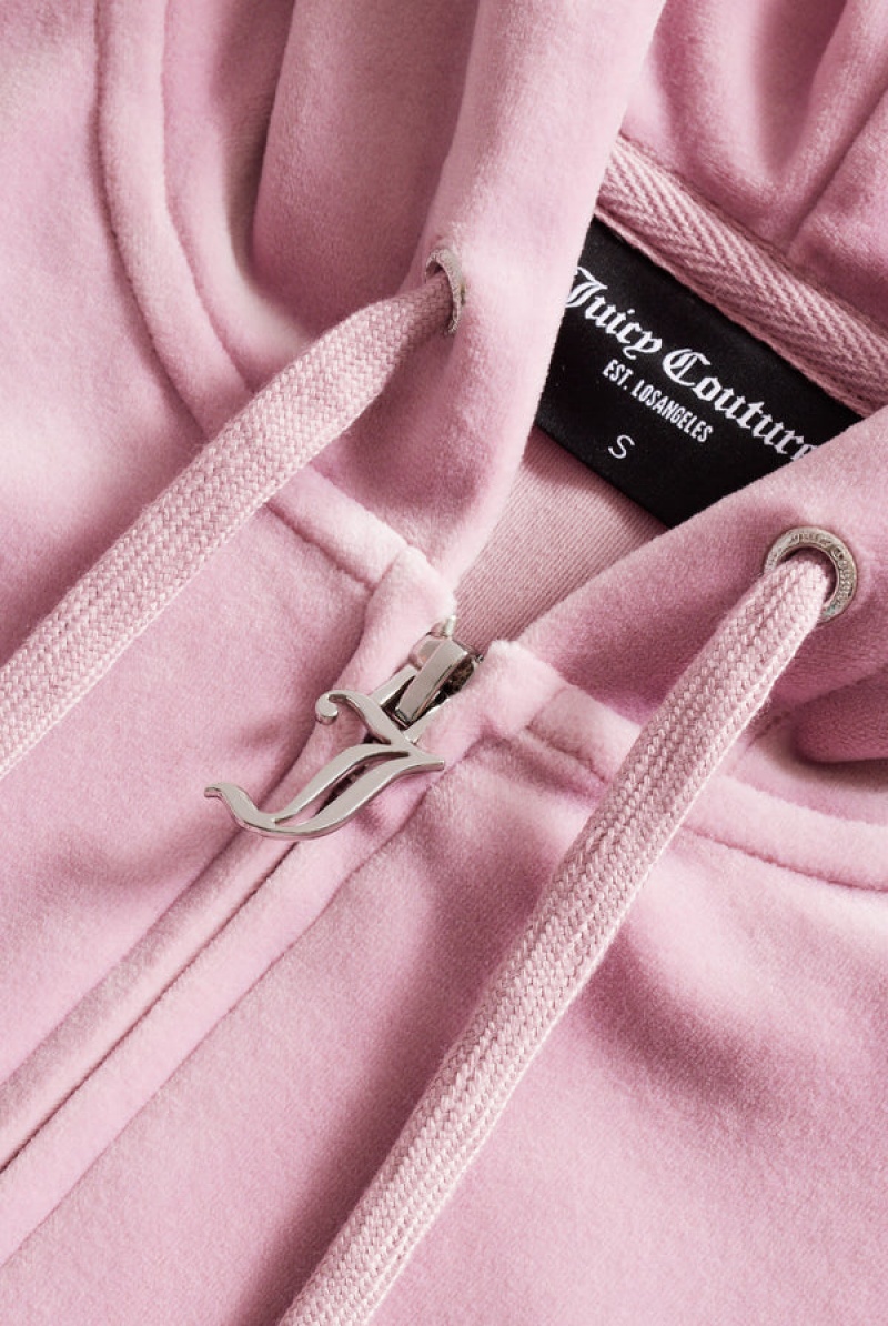 Juicy Couture Classic Velour Robertson Hoodie Roze | JC-SN651994