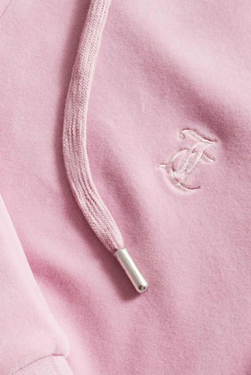 Juicy Couture Classic Velour Robertson Hoodie Roze | JC-SN651994