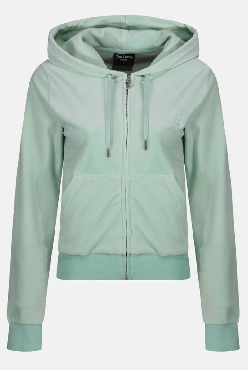 Juicy Couture Classic Velour Robertson Hoodie Zelene | JC-SN652008