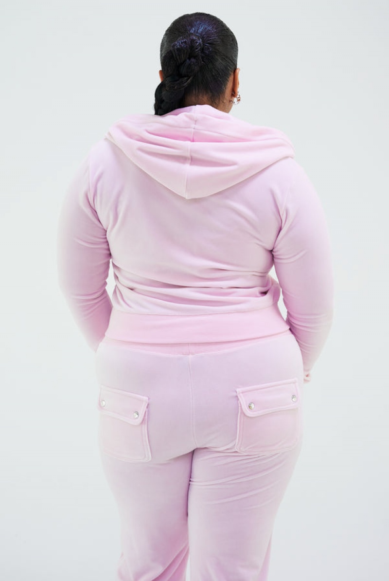 Juicy Couture Classic Velour Robertson Hoodie Roze | JC-SN652093