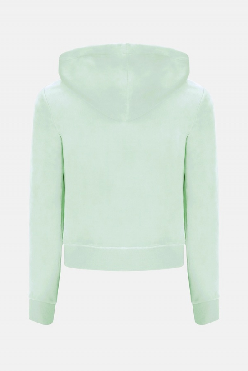 Juicy Couture Classic Velour Robertson Hoodie Zelene | JC-SN652099