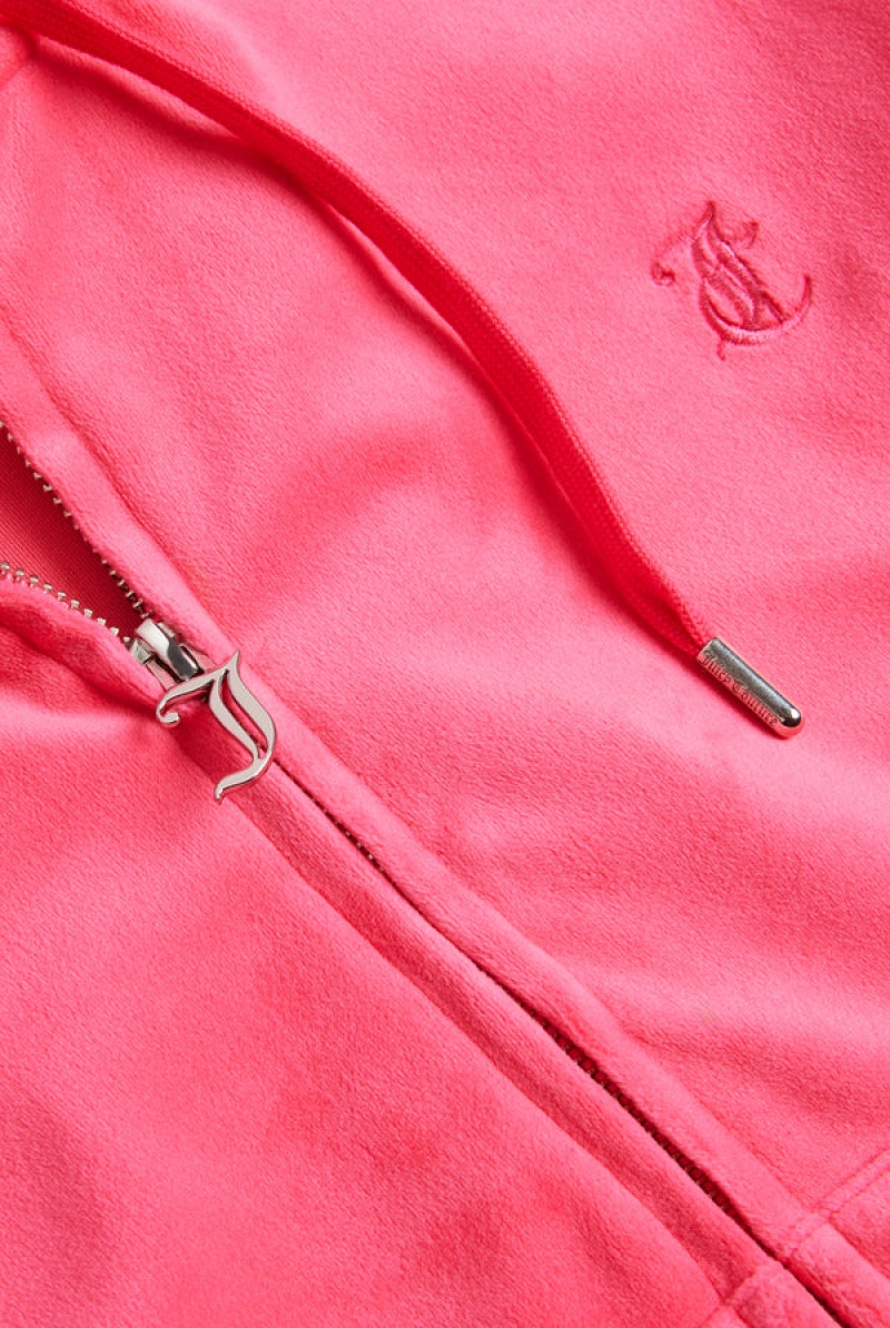 Juicy Couture Classic Velour Robertson Hoodie Roze | JC-SN652103