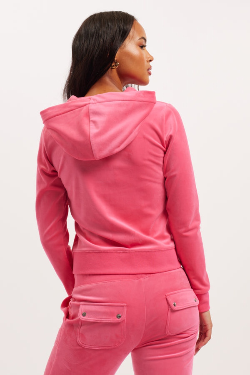 Juicy Couture Classic Velour Robertson Hoodie Roze | JC-SN652103