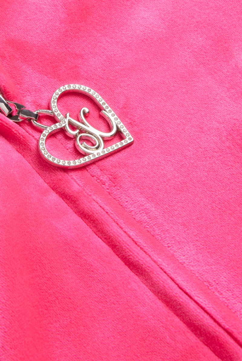 Juicy Couture Classic Velour Scatter Bead Hoodie Roze | JC-SN652120