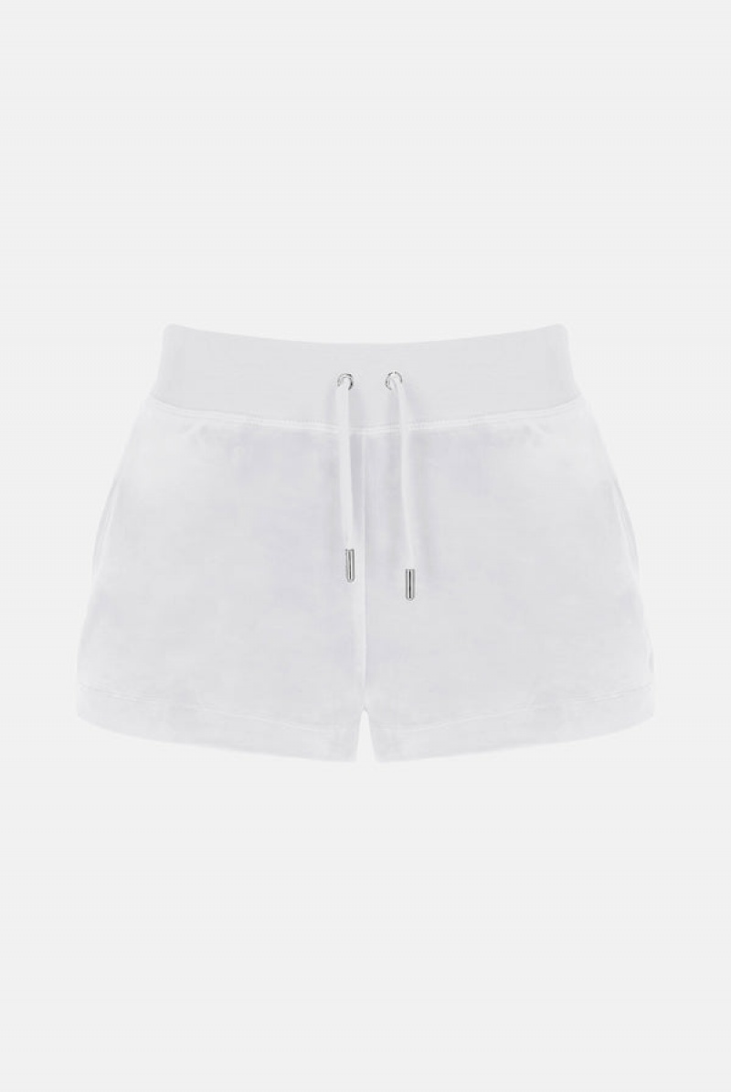 Juicy Couture Classic Velour Track Short Bijele | JC-SN652077