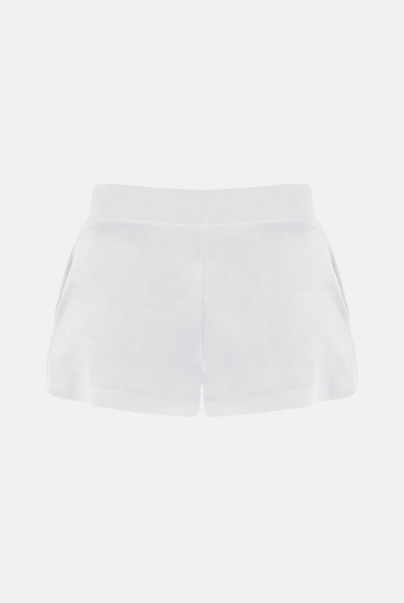 Juicy Couture Classic Velour Track Short Bijele | JC-SN652077