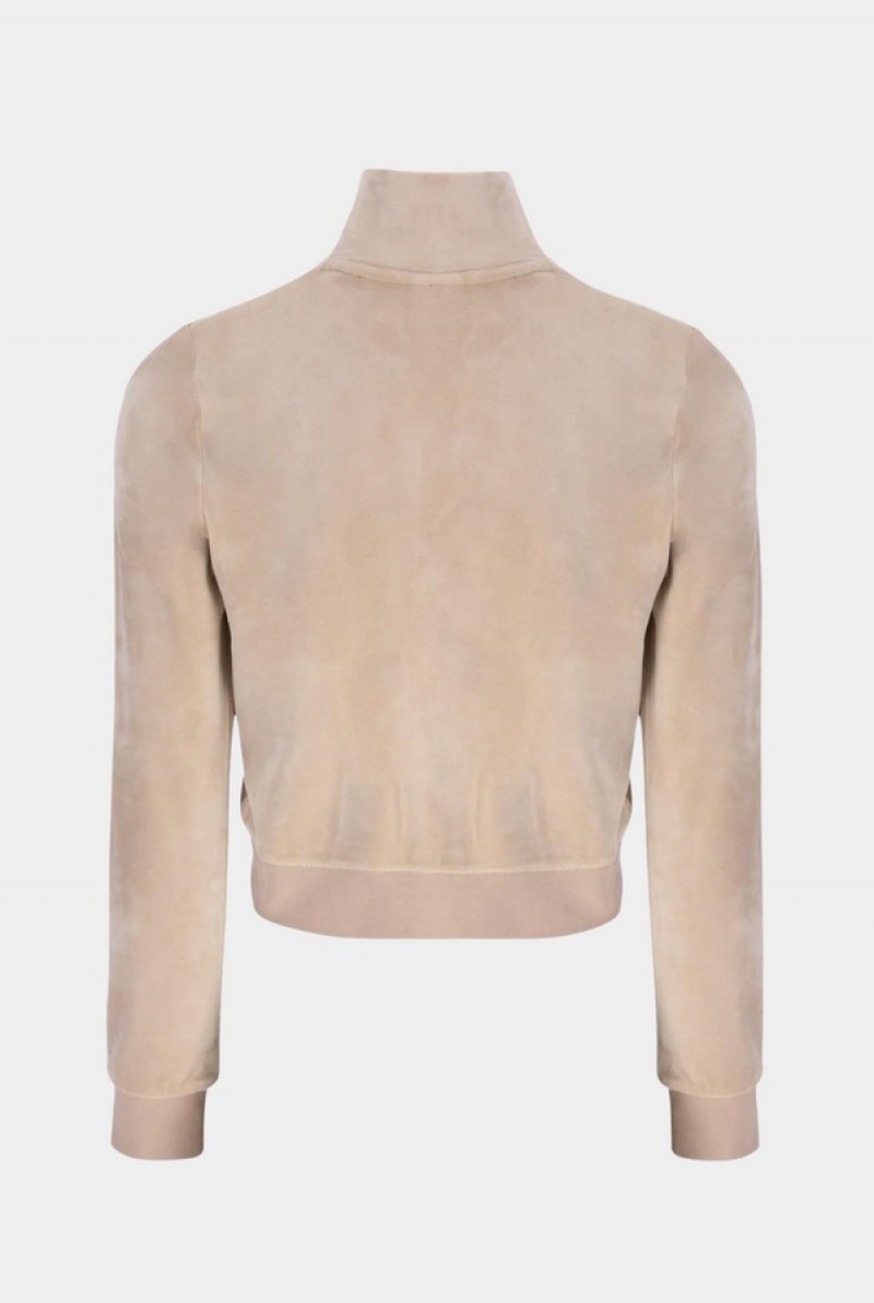 Juicy Couture Classic Velour Track Top Sive Smeđe | JC-SN652042