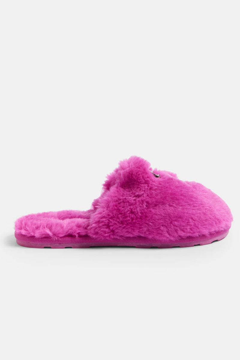 Juicy Couture Closed Toe Faux Fur Slipper Roze | JC-SN652190