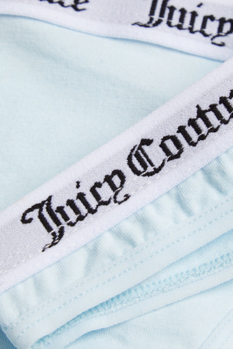 Juicy Couture Cotton Branded Thong Tirkizne | JC-SN652258