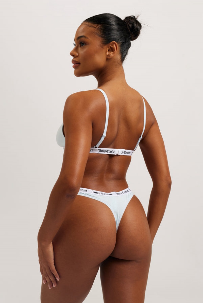 Juicy Couture Cotton Branded Thong Tirkizne | JC-SN652258