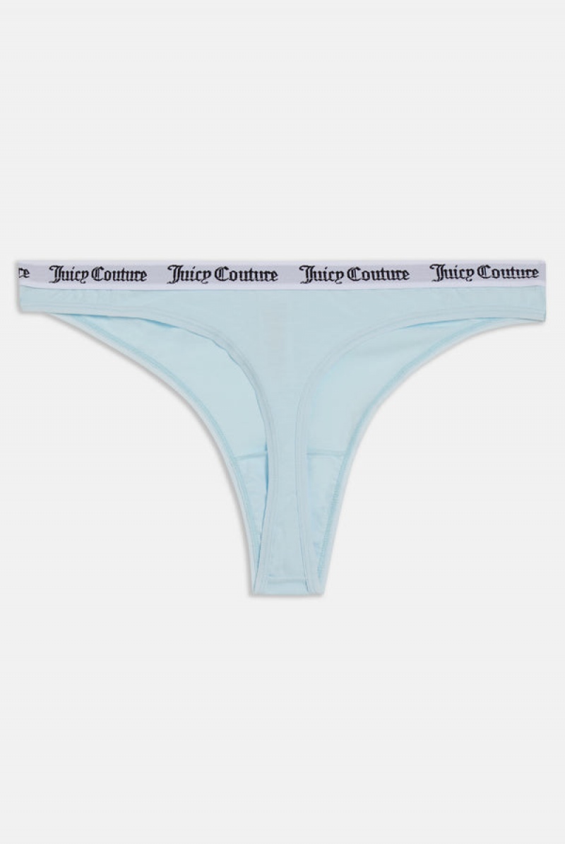 Juicy Couture Cotton Branded Thong Tirkizne | JC-SN652258