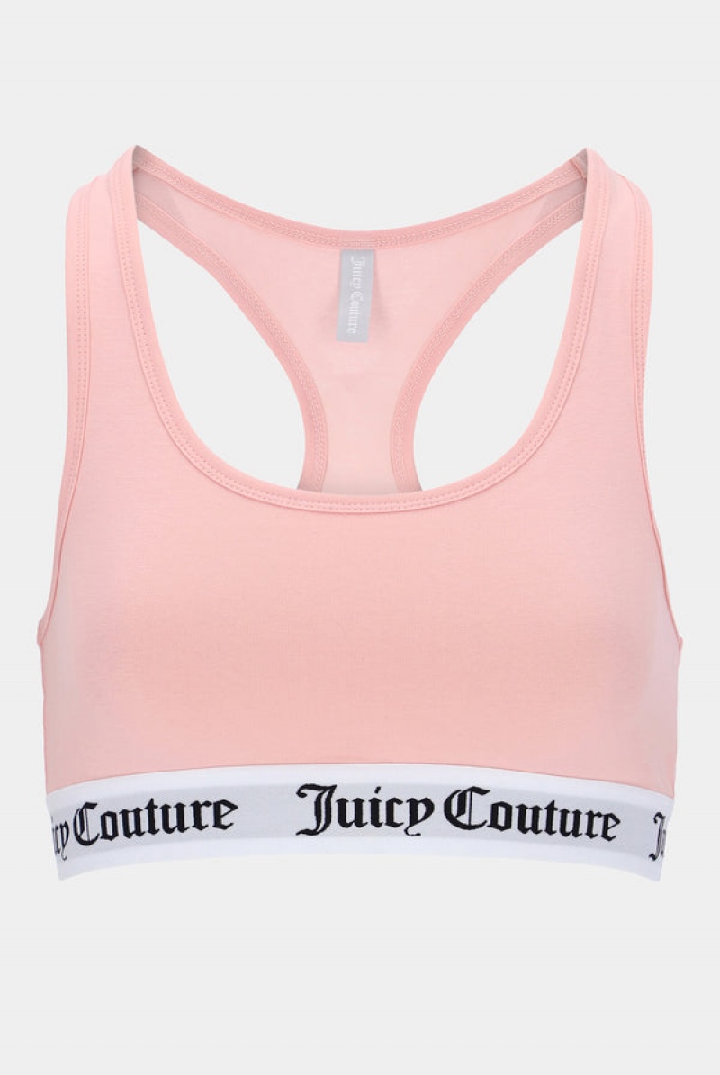 Juicy Couture Cotton Lounge Racer Bra Roze | JC-SN652226