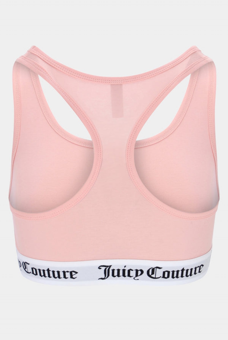 Juicy Couture Cotton Lounge Racer Bra Roze | JC-SN652226