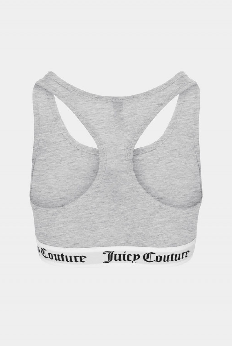 Juicy Couture Cotton Lounge Racer Bra Sive | JC-SN652223