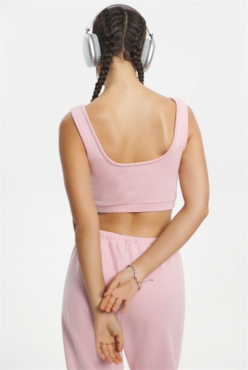 Juicy Couture Cropped Sweetheart Tank Roze | JC-SN651633