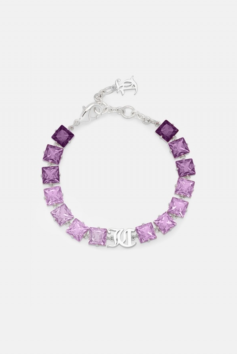 Juicy Couture Crystal JC Bracelet Ljubičaste | JC-SN652360