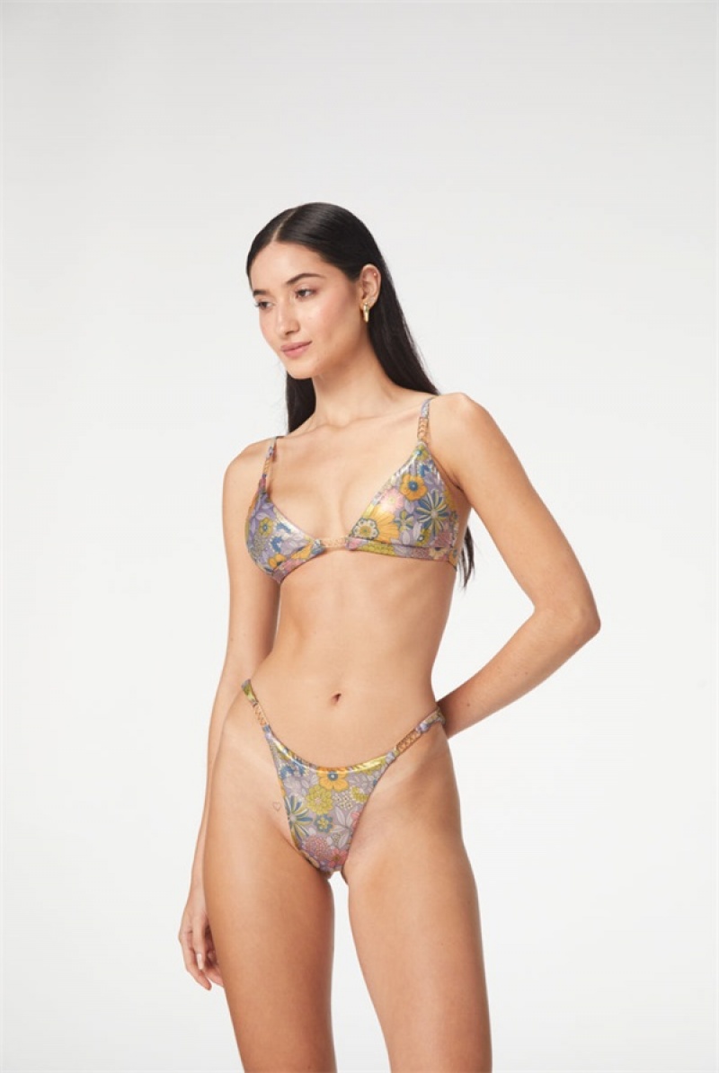 Juicy Couture Dalia Metallic Flowers Bottom Metalne | JC-SN651868