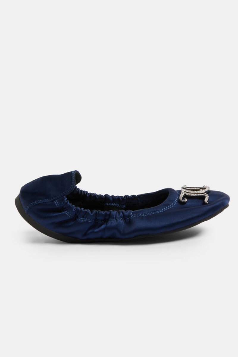 Juicy Couture Depths Foldable Satin Pumps Plave | JC-SN652193