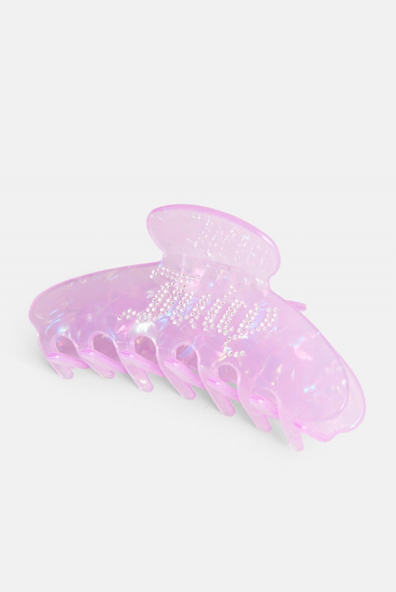 Juicy Couture Diamante Claw Hair Clip Ljubičaste | JC-SN652329