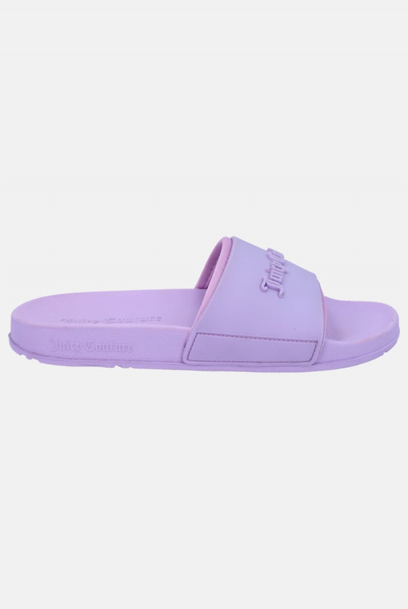 Juicy Couture Embossed Sliders Ljubičaste | JC-SN652178