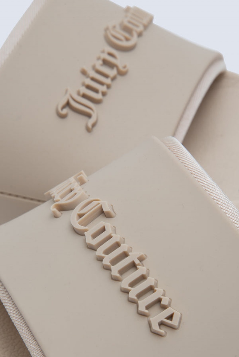 Juicy Couture Embossed Sliders Smeđe | JC-SN652206