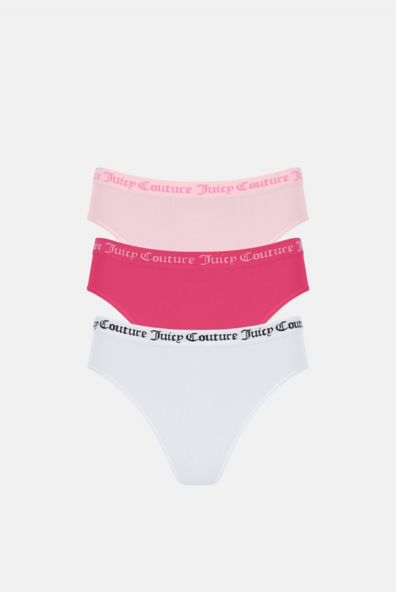 Juicy Couture Flat Knit Seamless Mid-rise Brief Pack X3 Visebojne | JC-SN652232