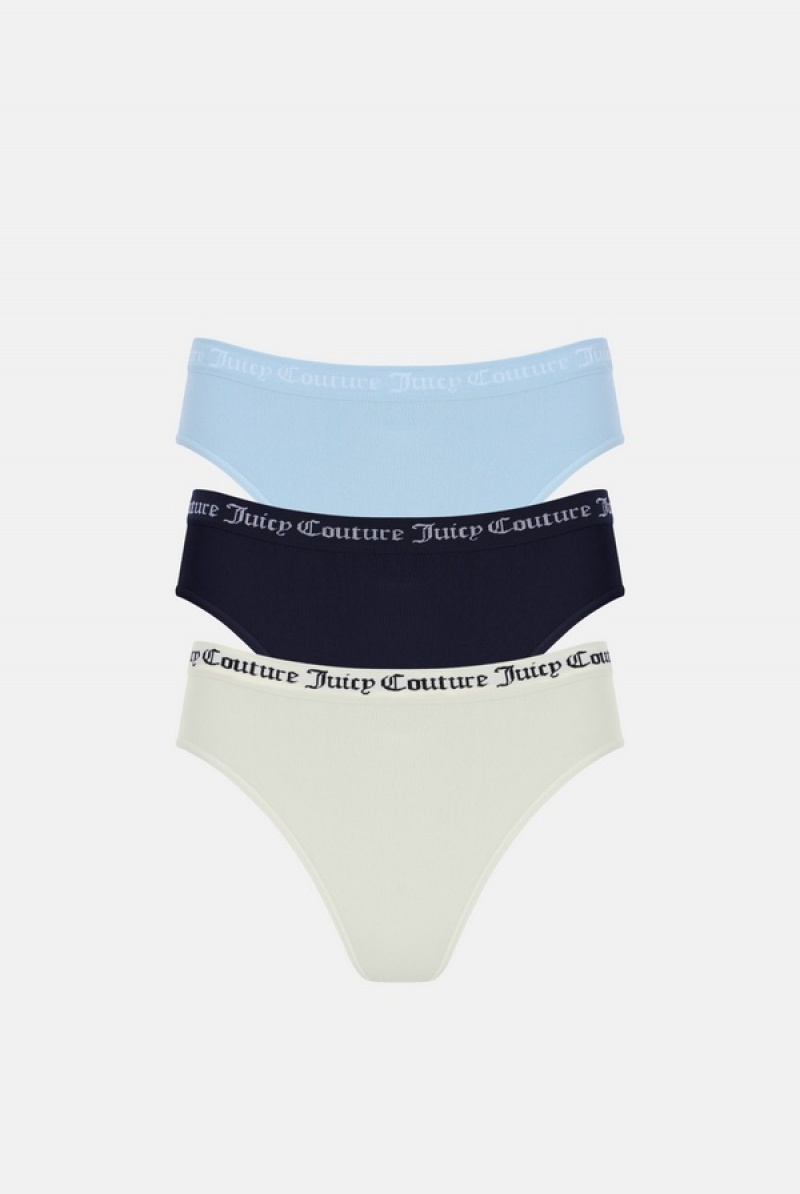 Juicy Couture Flat Knit Seamless Mid-rise Brief Pack X3 Visebojne | JC-SN652233