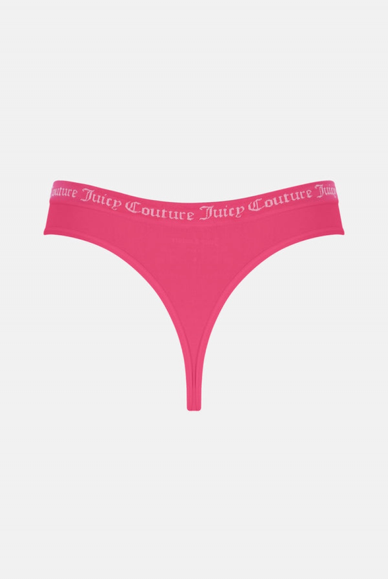 Juicy Couture Flat Knit Seamless Thong Pack X3 Visebojne | JC-SN652234