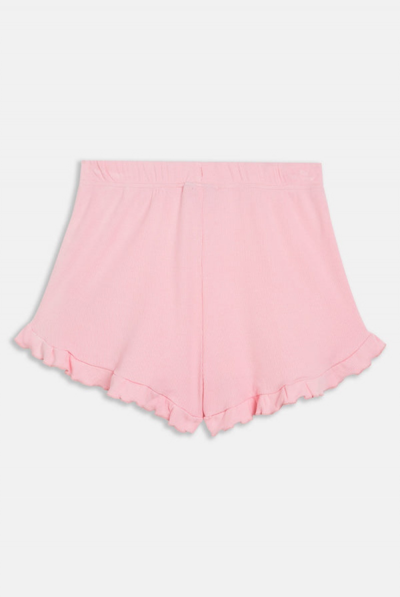 Juicy Couture Heart Frilled Sleep Shorts Roze | JC-SN652268