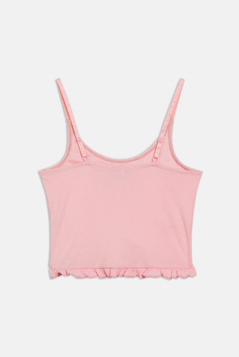 Juicy Couture Heart Frilled Sleep Vest Roze | JC-SN652269