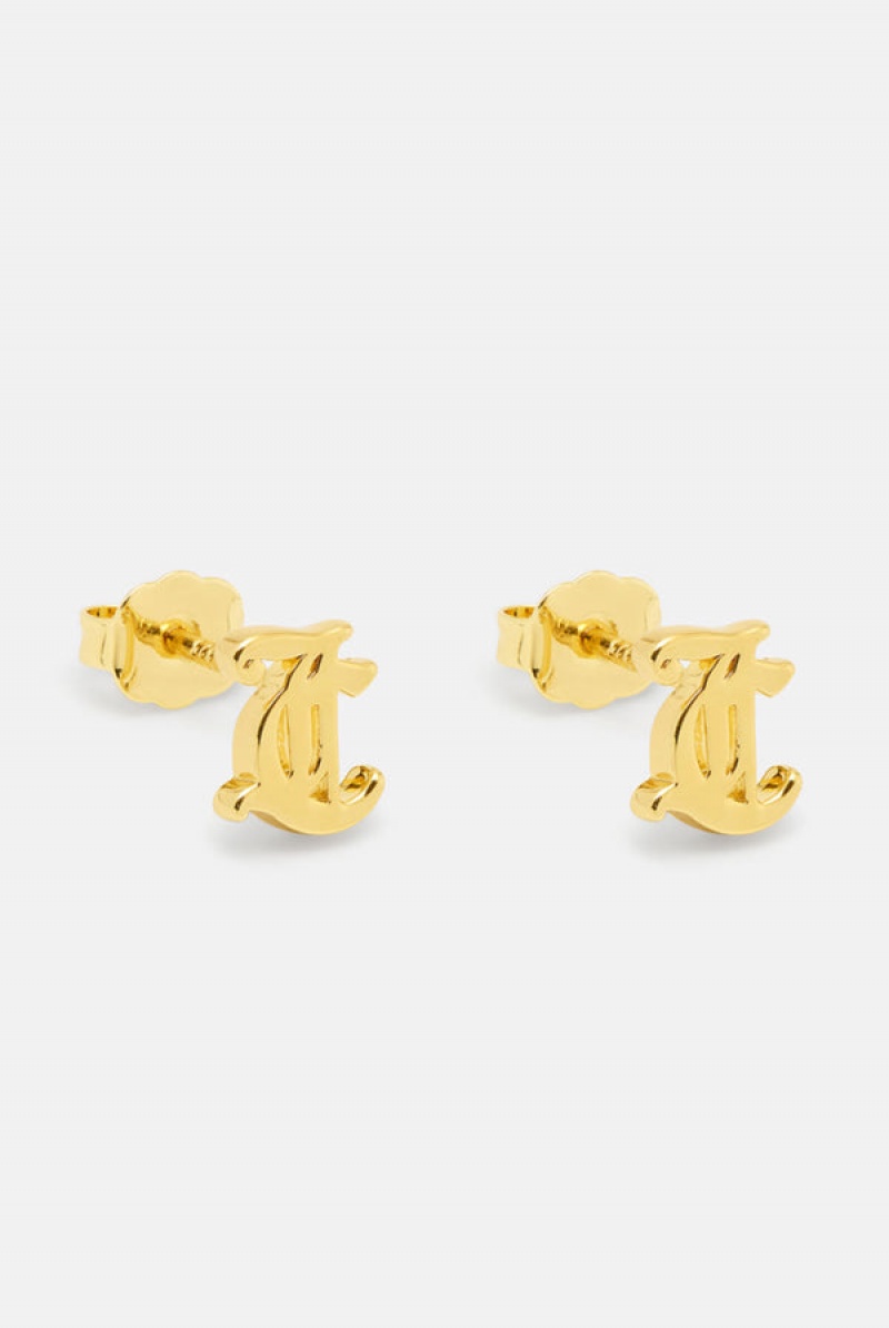 Juicy Couture JC Stud Earrings Zlatne | JC-SN652345