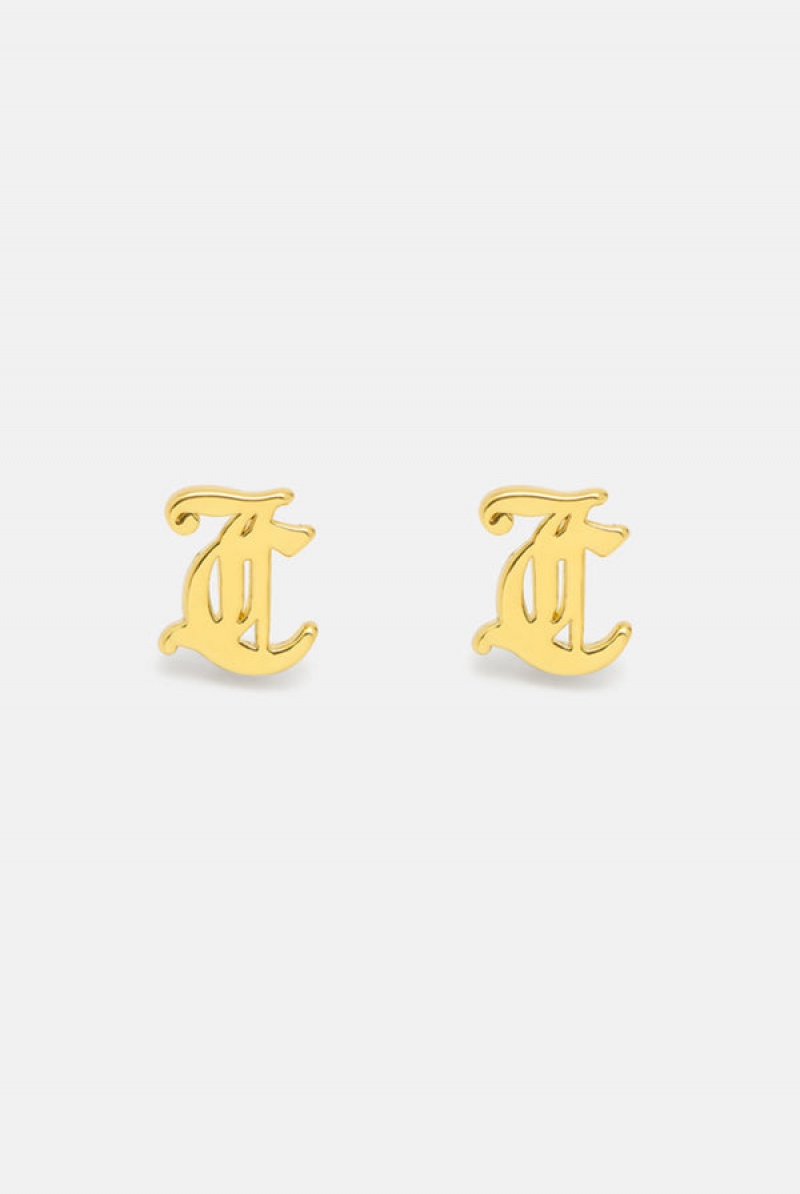 Juicy Couture JC Stud Earrings Zlatne | JC-SN652345